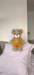 Handmade Crochet Plush Bear with Overalls